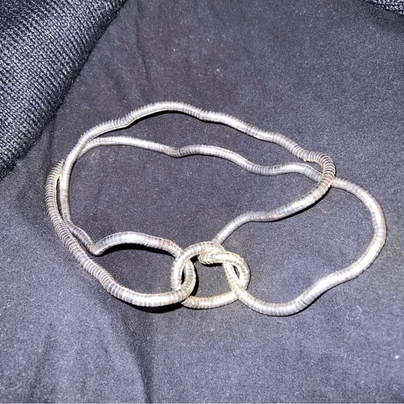 Bundle of 2 Flexible Silver Color “Snake” Multi-Use Jewelry - Necklace/Bracelet - Picture 13 of 17